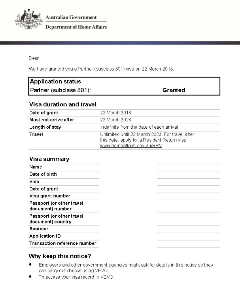 Permanent Resident Visa Status